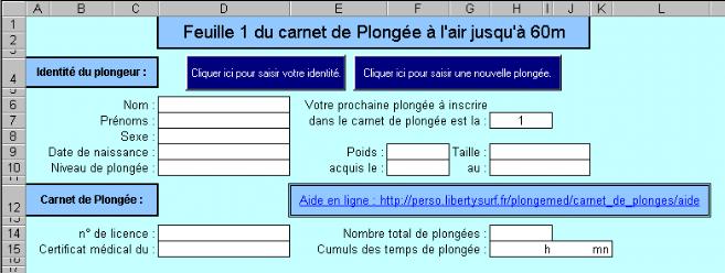 Informations concernant l'identit du plongeur